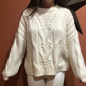 NWT Aerie white knit sweater